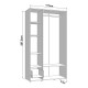 ΝΤΟΥΛΑΠΑ CAMPSIE 3K1F1O h207 ΛΕΥΚΟ ΧΡΩΜΑ 118x52x208εκ