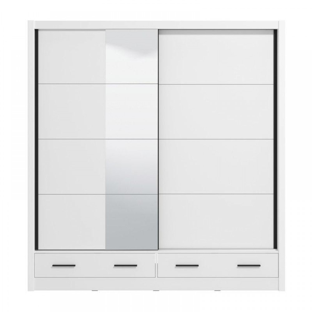 ΝΤΟΥΛΑΠΑ ΜΕ ΚΑΘΡΕΦΤΗ ALBI PLUS 205 2F OG ΛΕΥΚΟ ΧΡΩΜΑ 205x60x216εκ