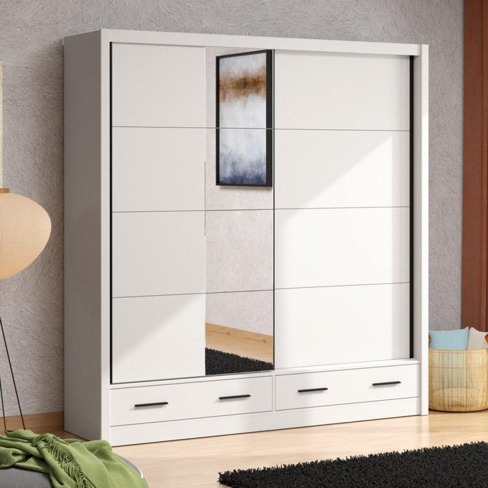 ΝΤΟΥΛΑΠΑ ΜΕ ΚΑΘΡΕΦΤΗ ALBI PLUS 205 2F OG CASHMERE ΧΡΩΜΑ 205x60x216εκ