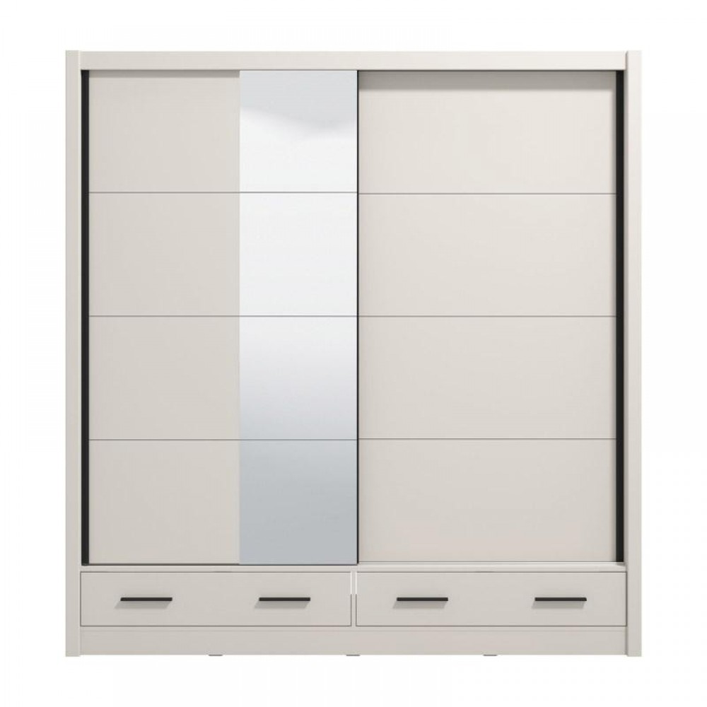 ΝΤΟΥΛΑΠΑ ΜΕ ΚΑΘΡΕΦΤΗ ALBI PLUS 205 2F OG CASHMERE ΧΡΩΜΑ 205x60x216εκ