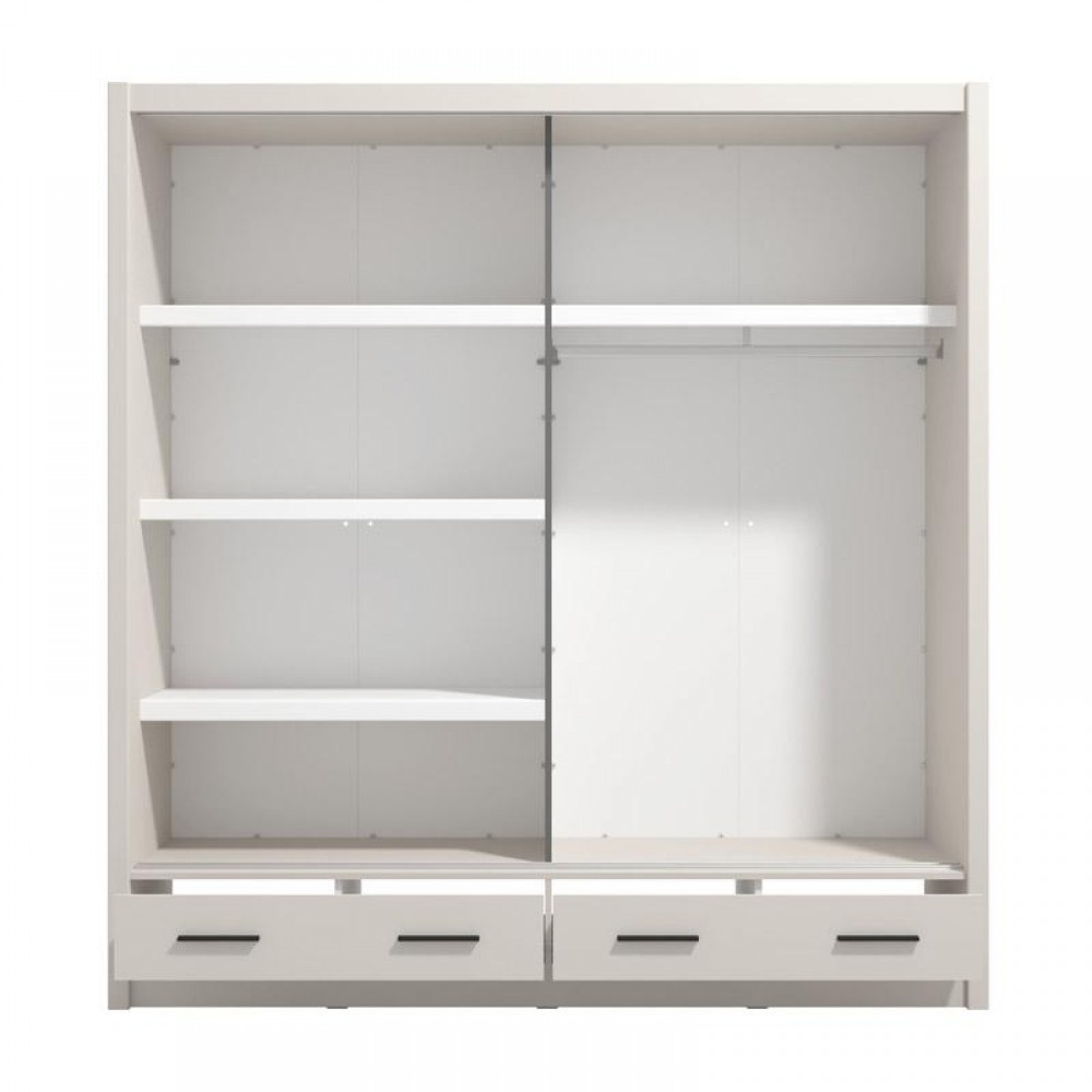 ΝΤΟΥΛΑΠΑ ΜΕ ΚΑΘΡΕΦΤΗ ALBI PLUS 205 2F OG CASHMERE ΧΡΩΜΑ 205x60x216εκ