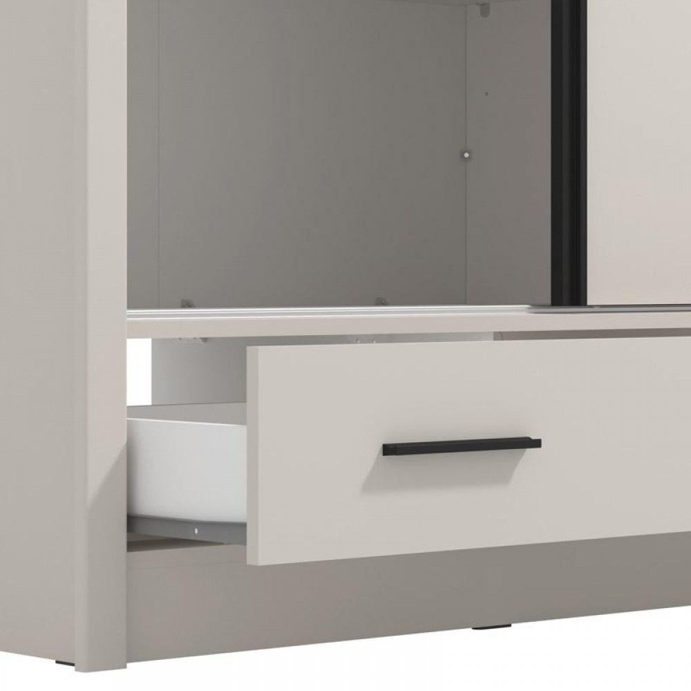 ΝΤΟΥΛΑΠΑ ΜΕ ΚΑΘΡΕΦΤΗ ALBI PLUS 205 2F OG CASHMERE ΧΡΩΜΑ 205x60x216εκ