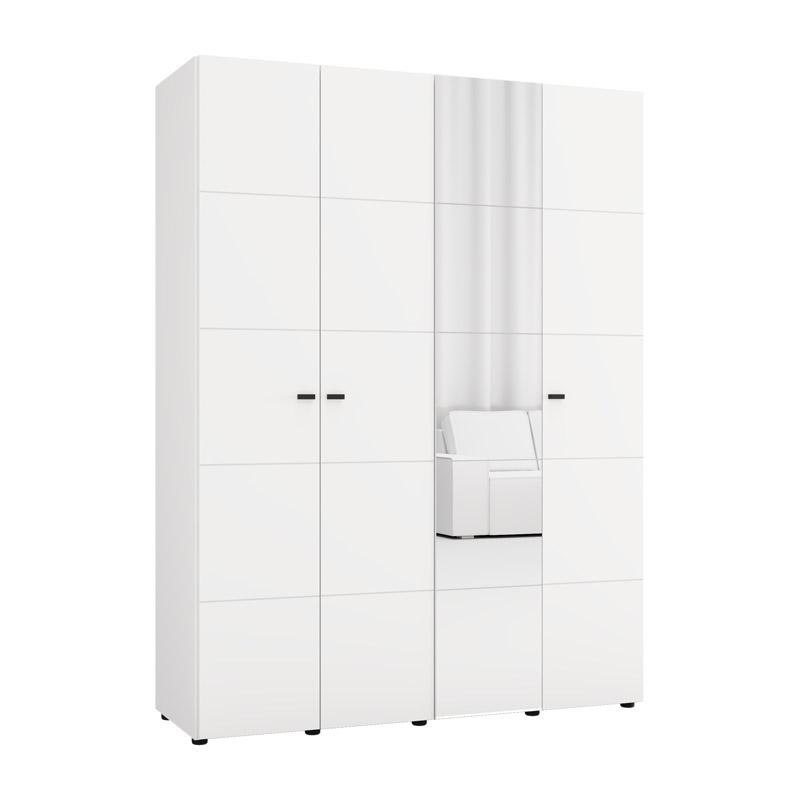 ΝΤΟΥΛΑΠΑ ΜΕ ΚΑΘΡΕΦΤΗ SALAMIS 4K1O h207 ΛΕΥΚΟ ΧΡΩΜΑ 155x52x208εκ