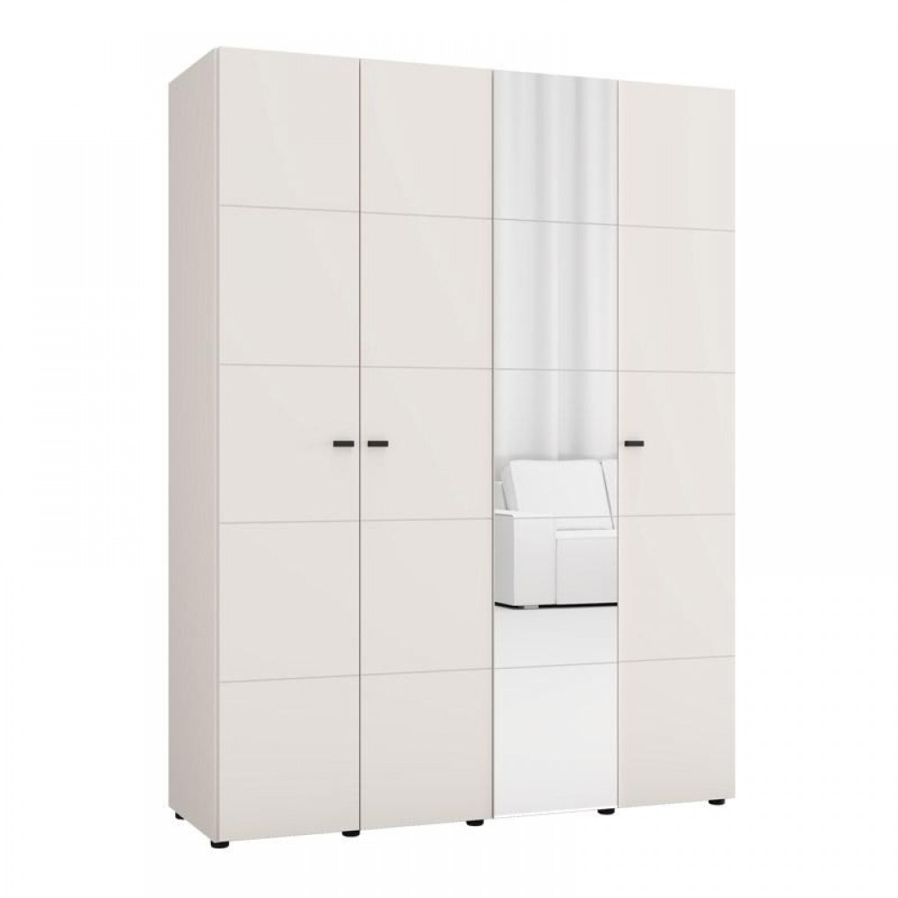 ΝΤΟΥΛΑΠΑ ΜΕ ΚΑΘΡΕΦΤΗ SALAMIS 4K1O h207 CASHMERE ΧΡΩΜΑ 155x52x208εκ