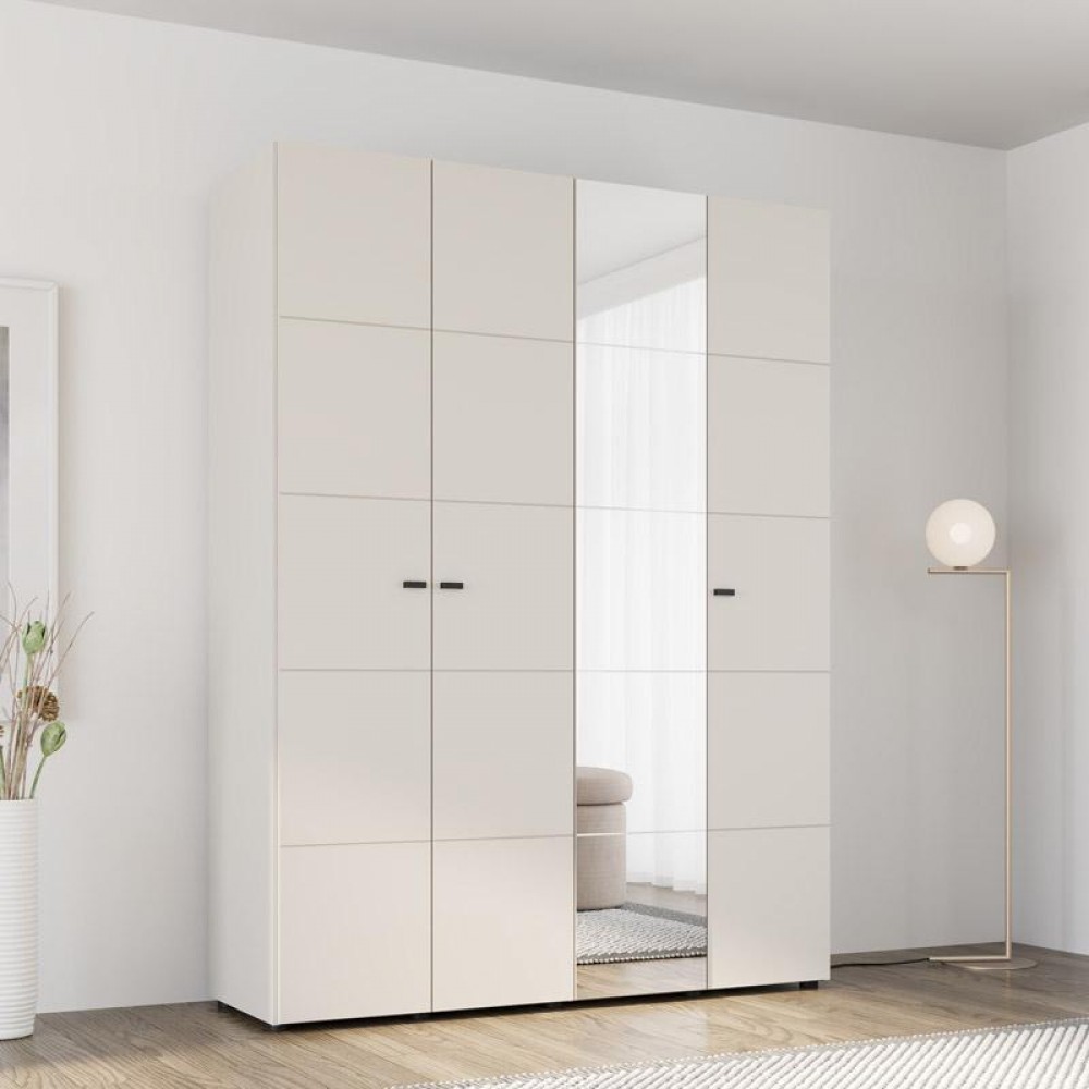ΝΤΟΥΛΑΠΑ ΜΕ ΚΑΘΡΕΦΤΗ SALAMIS 4K1O h207 CASHMERE ΧΡΩΜΑ 155x52x208εκ