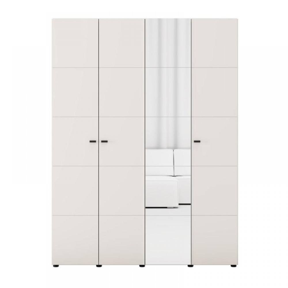 ΝΤΟΥΛΑΠΑ ΜΕ ΚΑΘΡΕΦΤΗ SALAMIS 4K1O h207 CASHMERE ΧΡΩΜΑ 155x52x208εκ
