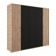ΝΤΟΥΛΑΠΑ AVIGNON 5K h211 ARTISAN OAK-ΜΑΥΡΟ ΧΡΩΜΑ 228x55x211εκ