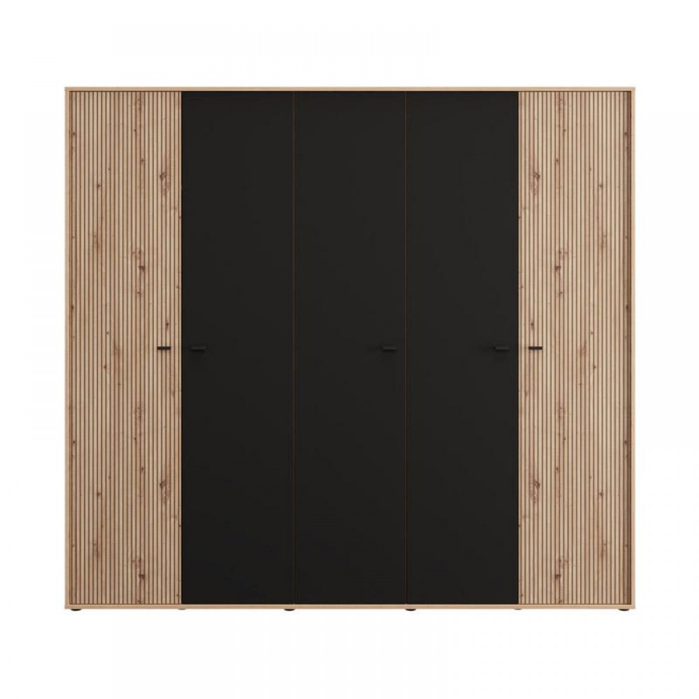 ΝΤΟΥΛΑΠΑ AVIGNON 5K h211 ARTISAN OAK-ΜΑΥΡΟ ΧΡΩΜΑ 228x55x211εκ