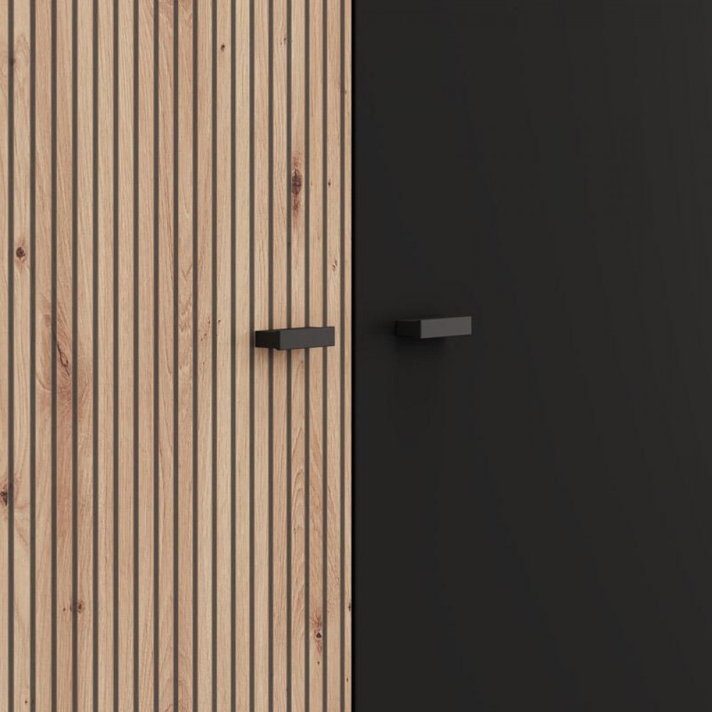 ΝΤΟΥΛΑΠΑ AVIGNON 5K h211 ARTISAN OAK-ΜΑΥΡΟ ΧΡΩΜΑ 228x55x211εκ