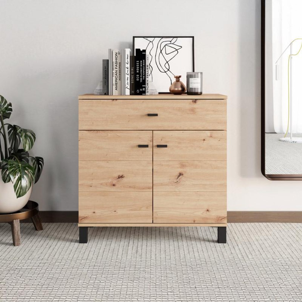 ΚΟΜΟΤΑ-ΜΠΟΥΦΕΣ ALMOND 77 2K1F2V ARTISAN OAK ΧΡΩΜΑ 77x35x78εκ