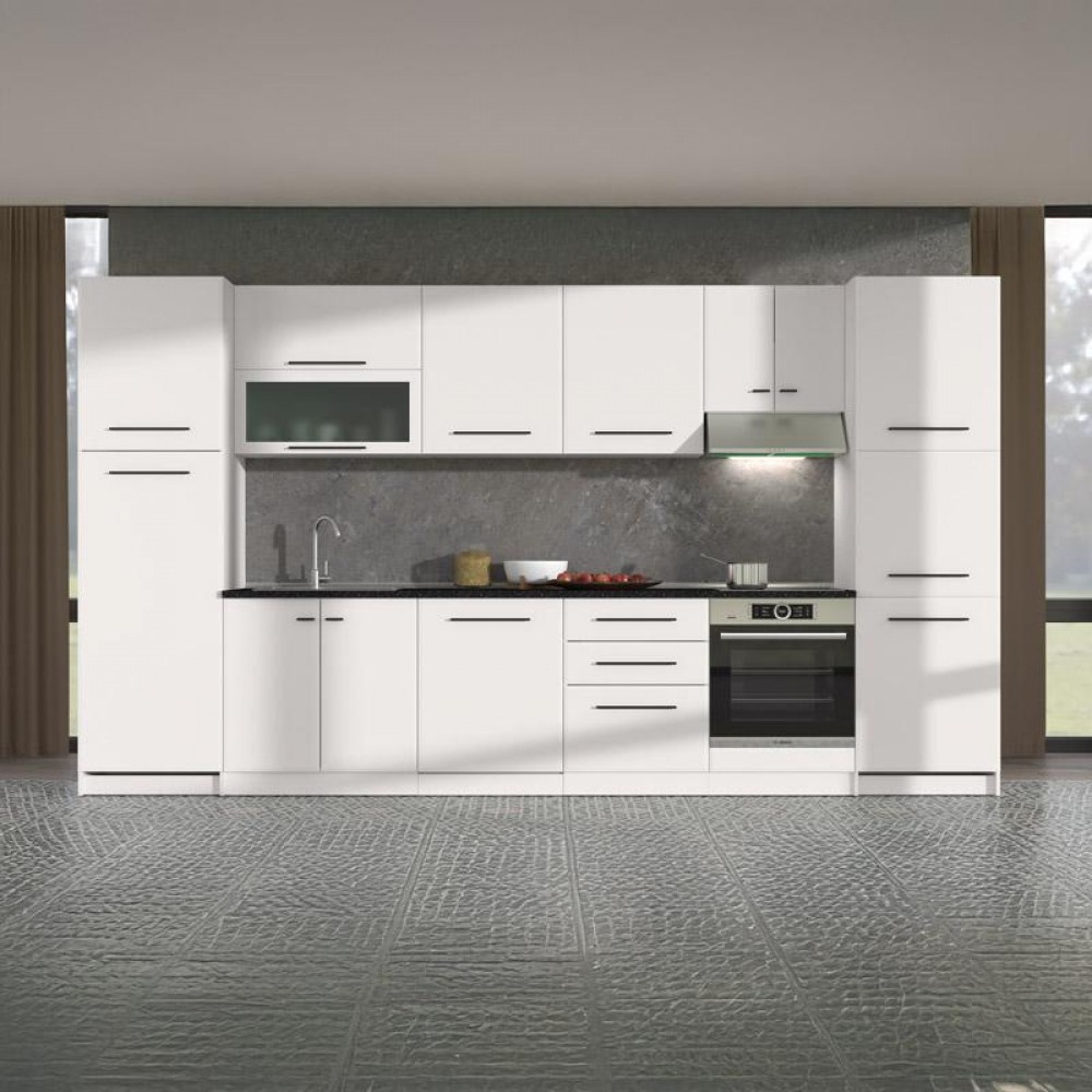 ΣΥΝΘΕΣΗ ΚΟΥΖΙΝΑΣ AMELIA 200 SM ΛΕΥΚΟ-ΛΕΥΚΟ HIGH GLOSS ΧΡΩΜΑ 200x56x200εκ
