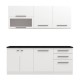 ΣΥΝΘΕΣΗ ΚΟΥΖΙΝΑΣ AMELIA 200 SM ΛΕΥΚΟ-ΛΕΥΚΟ HIGH GLOSS ΧΡΩΜΑ 200x56x200εκ