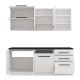 ΣΥΝΘΕΣΗ ΚΟΥΖΙΝΑΣ AMELIA 200 SM ΛΕΥΚΟ-ΛΕΥΚΟ HIGH GLOSS ΧΡΩΜΑ 200x56x200εκ