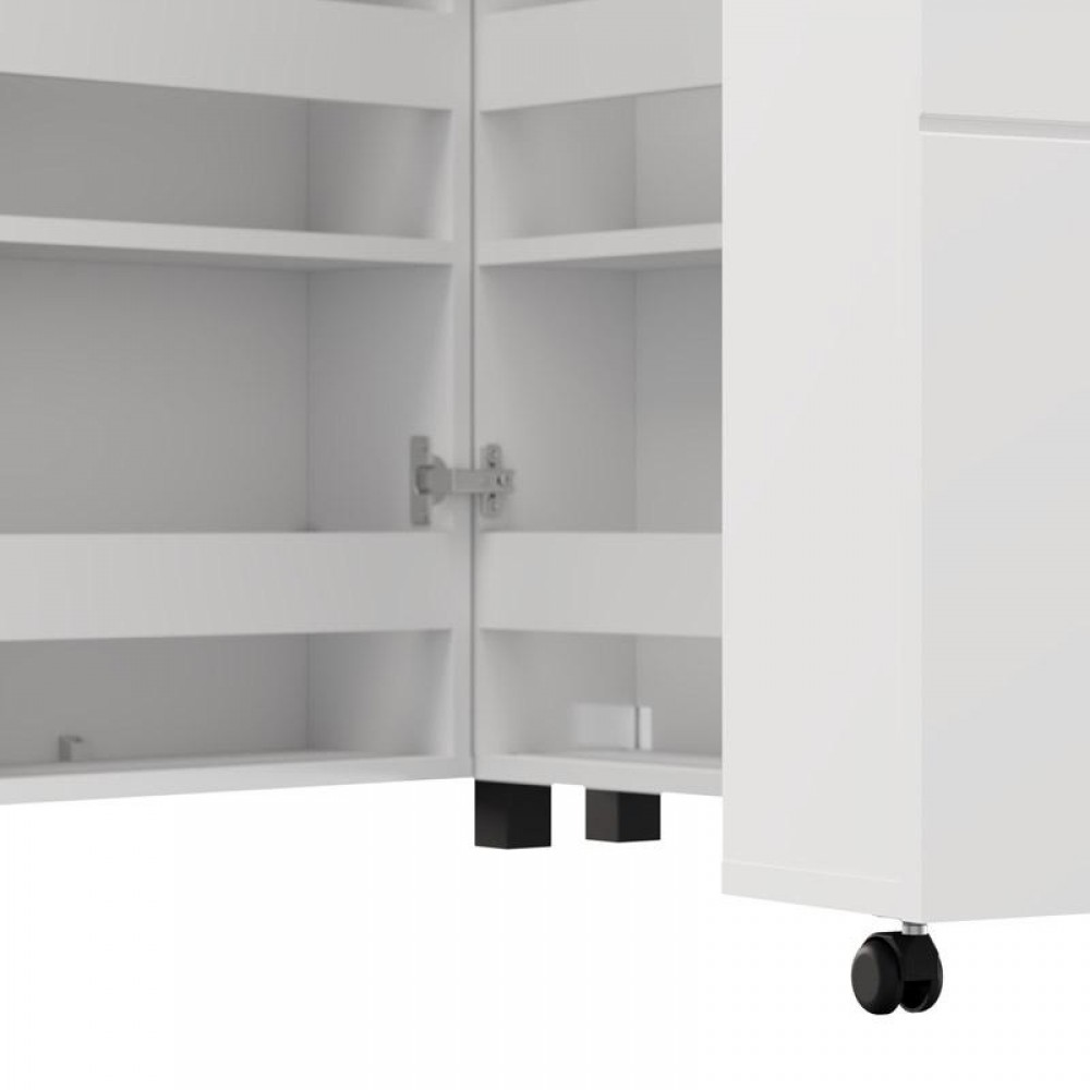 ΠΑΠΟΥΤΣΟΘΗΚΗ ISLAY 91 2K h113 ΛΕΥΚΟ ΧΡΩΜΑ 92x33x113εκ
