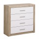 ΚΟΜΟΤΑ-ΣΥΡΤΑΡΙΕΡΑ  Etna 4F Grey Oak - Λευκή Λάκα 93x35x90.5εκ