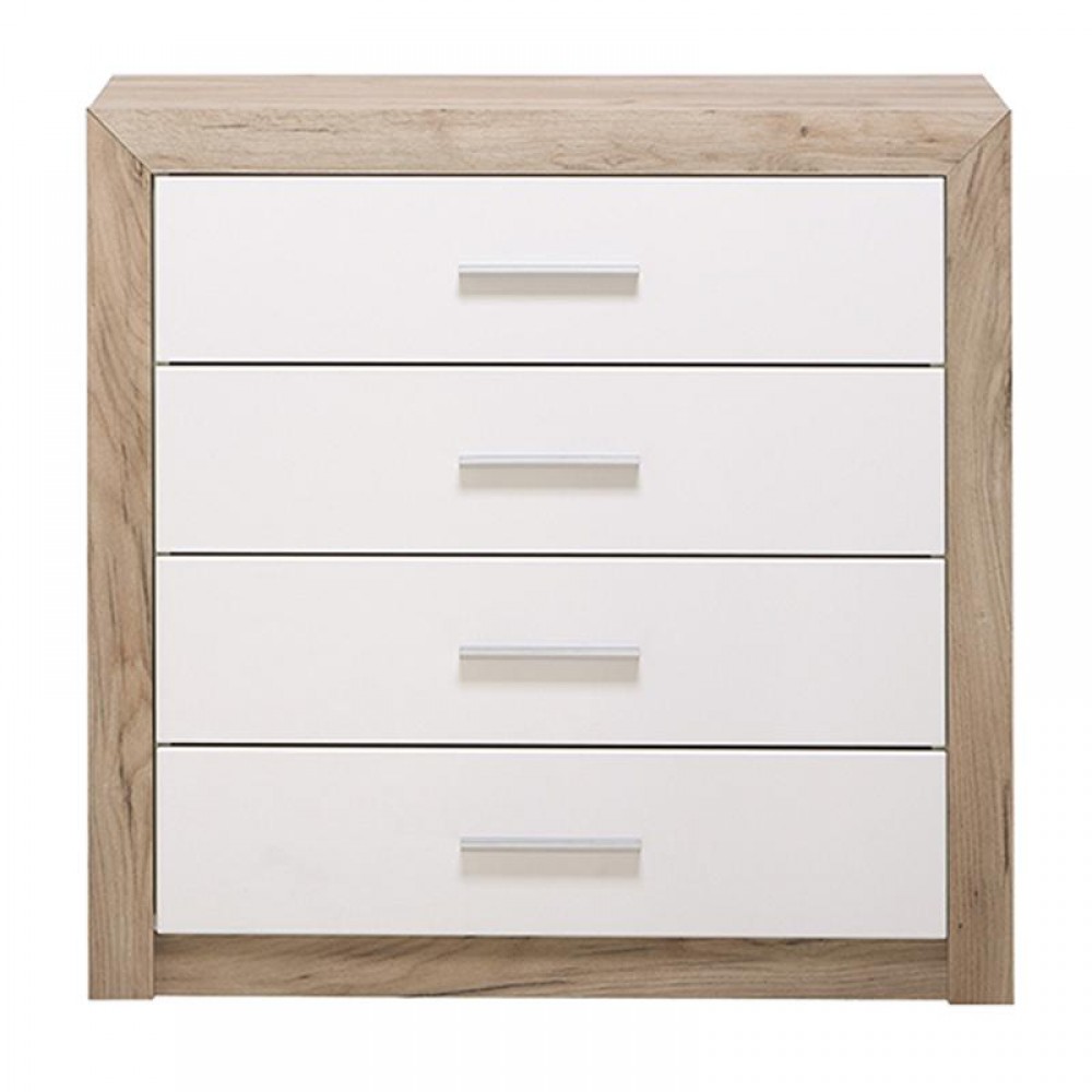 ΚΟΜΟΤΑ-ΣΥΡΤΑΡΙΕΡΑ  Etna 4F Grey Oak - Λευκή Λάκα 93x35x90.5εκ