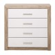 ΚΟΜΟΤΑ-ΣΥΡΤΑΡΙΕΡΑ  Etna 4F Grey Oak - Λευκή Λάκα 93x35x90.5εκ