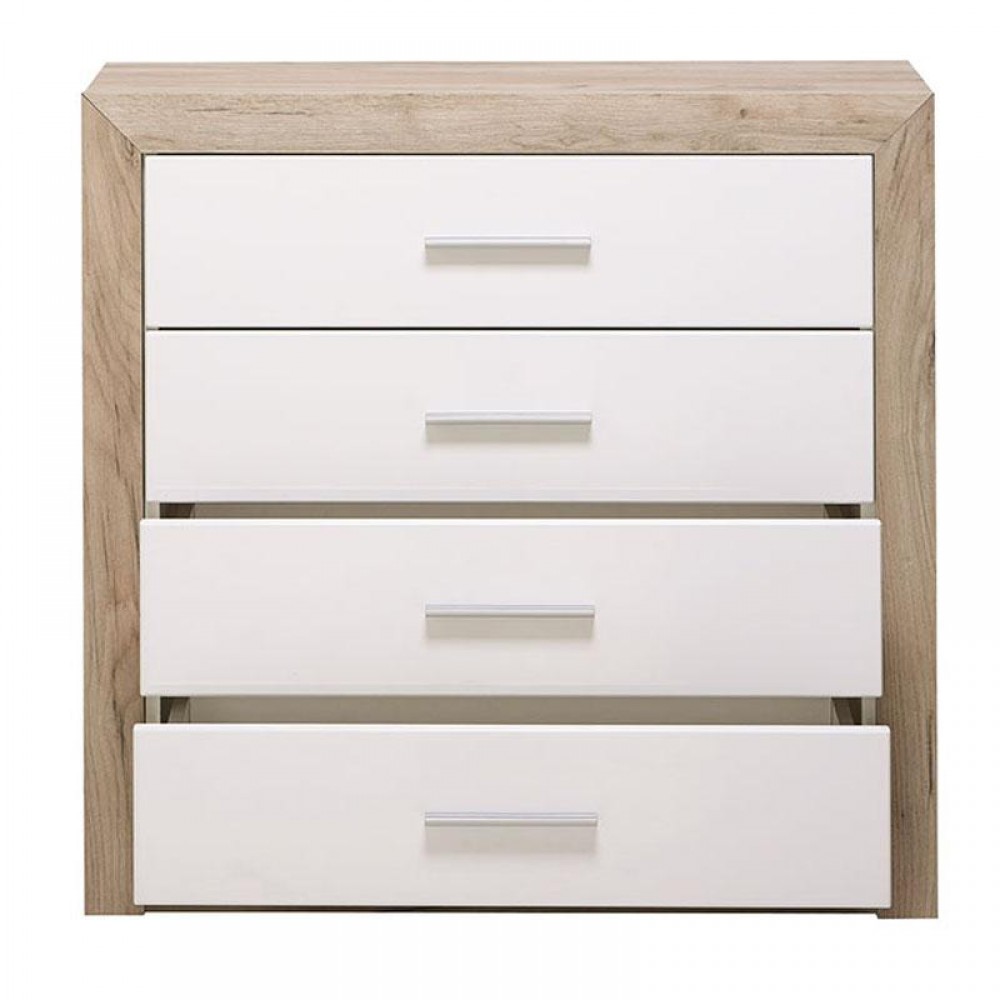 ΚΟΜΟΤΑ-ΣΥΡΤΑΡΙΕΡΑ  Etna 4F Grey Oak - Λευκή Λάκα 93x35x90.5εκ
