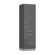 ΝΤΟΥΛΑΠΙ ΚΟΥΖΙΝΑΣ UNA BD60 UR ΛΕΥΚΟ-ΓΚΡΙ HIGH GLOSS ΧΡΩΜΑ 60x58x214εκ