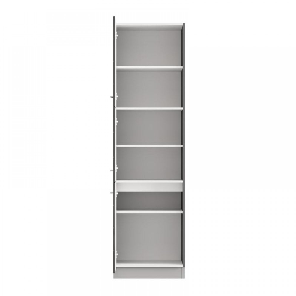 ΝΤΟΥΛΑΠΙ ΚΟΥΖΙΝΑΣ UNA BD60 UR ΛΕΥΚΟ-ΓΚΡΙ HIGH GLOSS ΧΡΩΜΑ 60x58x214εκ