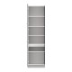 ΝΤΟΥΛΑΠΙ ΚΟΥΖΙΝΑΣ UNA BD60 UR ΛΕΥΚΟ-ΓΚΡΙ HIGH GLOSS ΧΡΩΜΑ 60x58x214εκ