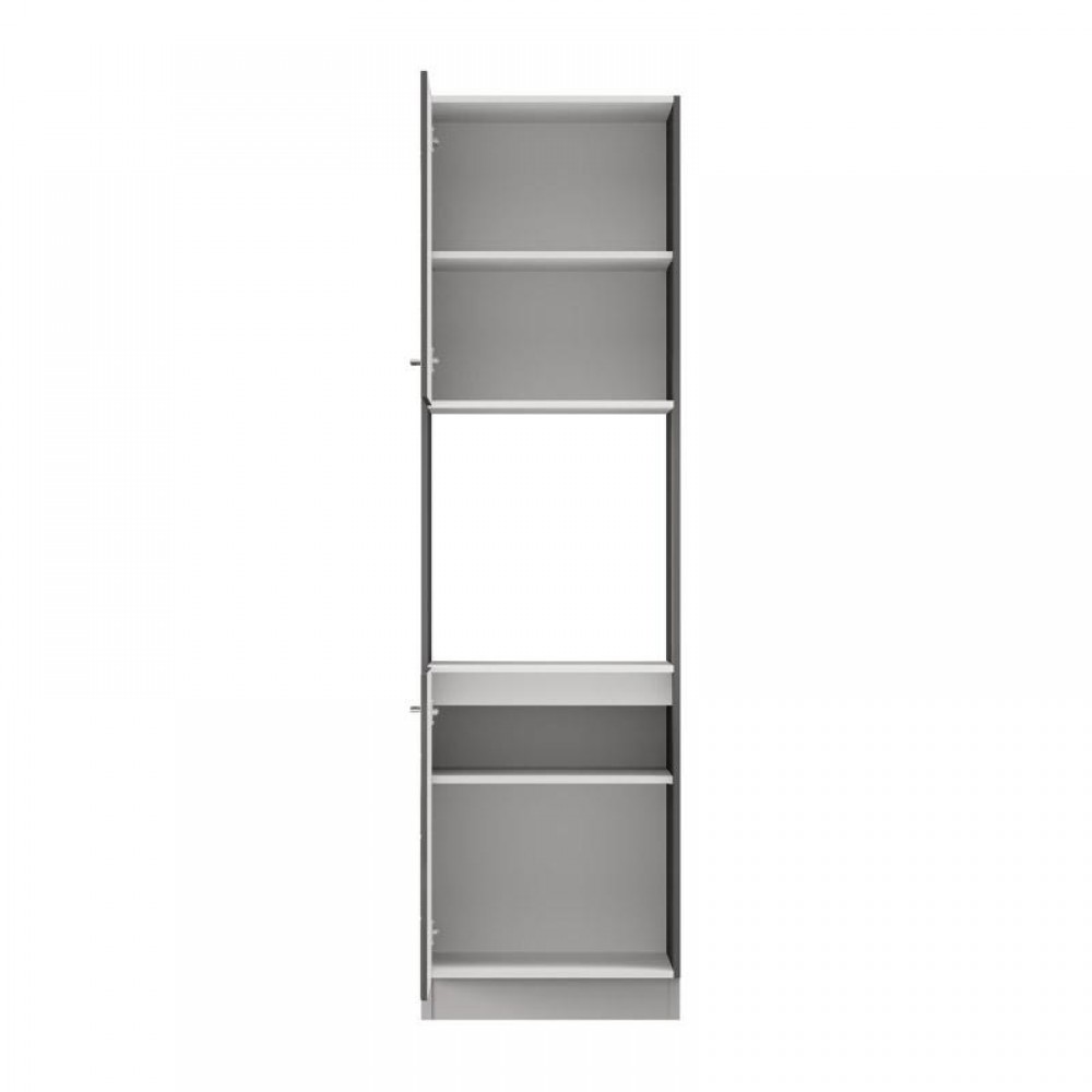 ΝΤΟΥΛΑΠΙ ΚΟΥΖΙΝΑΣ UNA BD60 UR ΛΕΥΚΟ-ΓΚΡΙ HIGH GLOSS ΧΡΩΜΑ 60x58x214εκ
