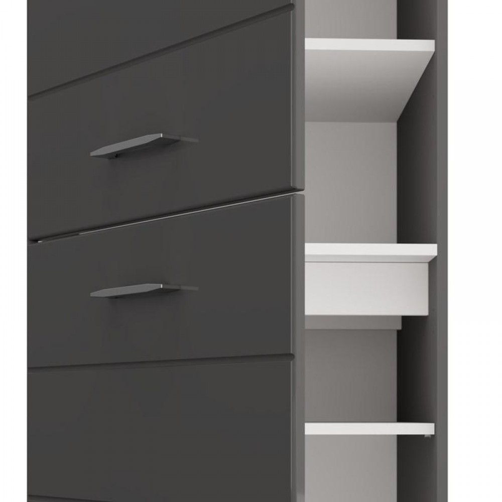 ΝΤΟΥΛΑΠΙ ΚΟΥΖΙΝΑΣ UNA BD60 UR ΛΕΥΚΟ-ΓΚΡΙ HIGH GLOSS ΧΡΩΜΑ 60x58x214εκ