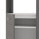 ΝΤΟΥΛΑΠΙ ΚΟΥΖΙΝΑΣ UNA BD60 UR ΛΕΥΚΟ-ΓΚΡΙ HIGH GLOSS ΧΡΩΜΑ 60x58x214εκ