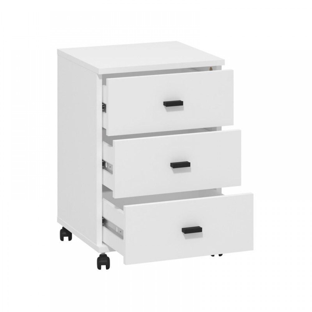 ΣΥΡΤΑΡΙΕΡΑ ΓΡΑΦΕΙΟΥ ALMOND 38 3F RS ΛΕΥΚΟ ΧΡΩΜΑ 39x35x56εκ