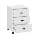 ΣΥΡΤΑΡΙΕΡΑ ΓΡΑΦΕΙΟΥ ALMOND 38 3F RS ΛΕΥΚΟ ΧΡΩΜΑ 39x35x56εκ