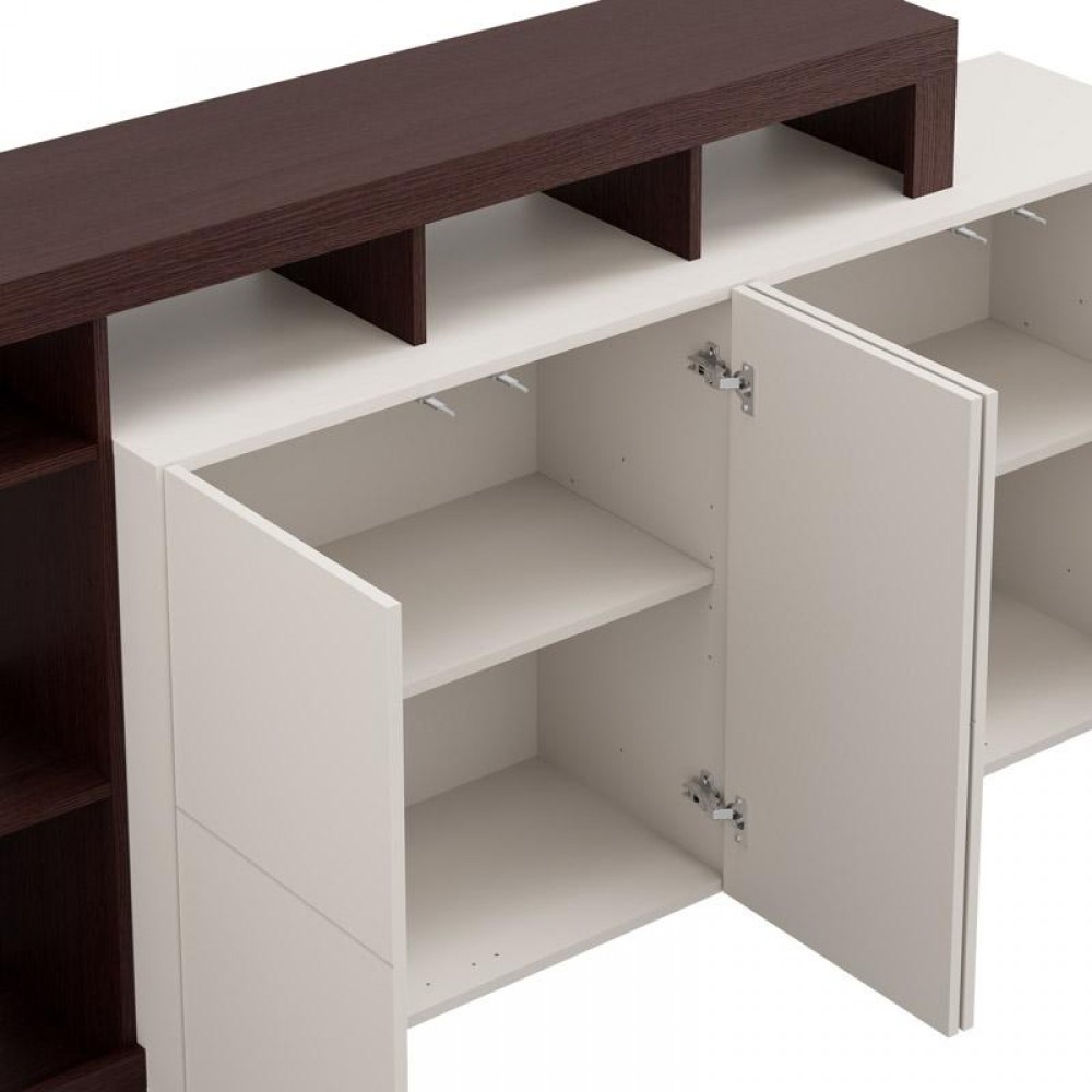 ΚΟΜΟΤΑ-ΜΠΟΥΦΕΣ ARGYLL 192 4K4V OP CASHMERE ΜΕ DARK TAILOR OAK ΧΡΩΜΑ 193x40x100εκ