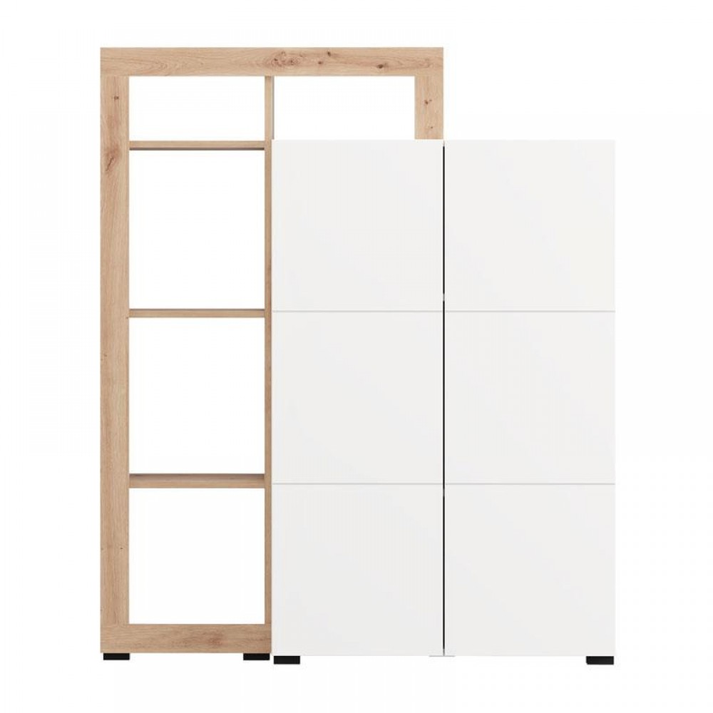 ΒΙΤΡΙΝΑ ARGYLL 2K2V OP 138 ΛΕΥΚΟ ΜΕ ARTISAN OAK ΧΡΩΜΑ 116x35x138εκ