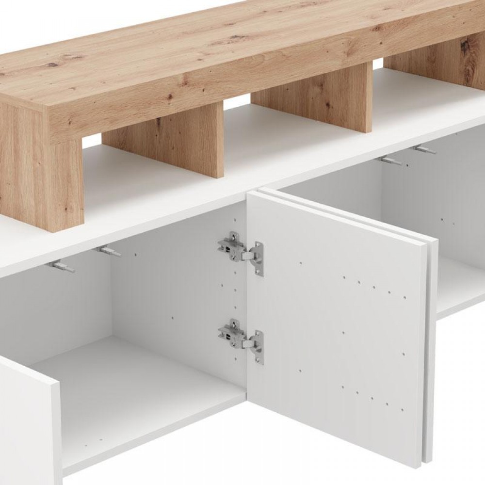 ΕΠΙΠΛΟ ΤΗΛΕΟΡΑΣΗΣ ARGYLL TV 192 4K4V OP ΛΕΥΚΟ ΜΕ ARTISAN OAK ΧΡΩΜΑ 192x40x61εκ