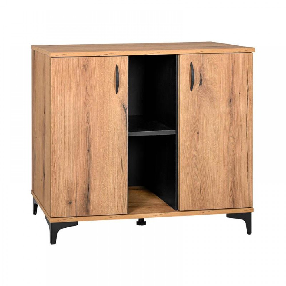 KOMOTA-ΜΠΟΥΦΕΣ Fylliana Alba ARTISAN OAK-ΜΑΥΡΟ 90x40x83εκ