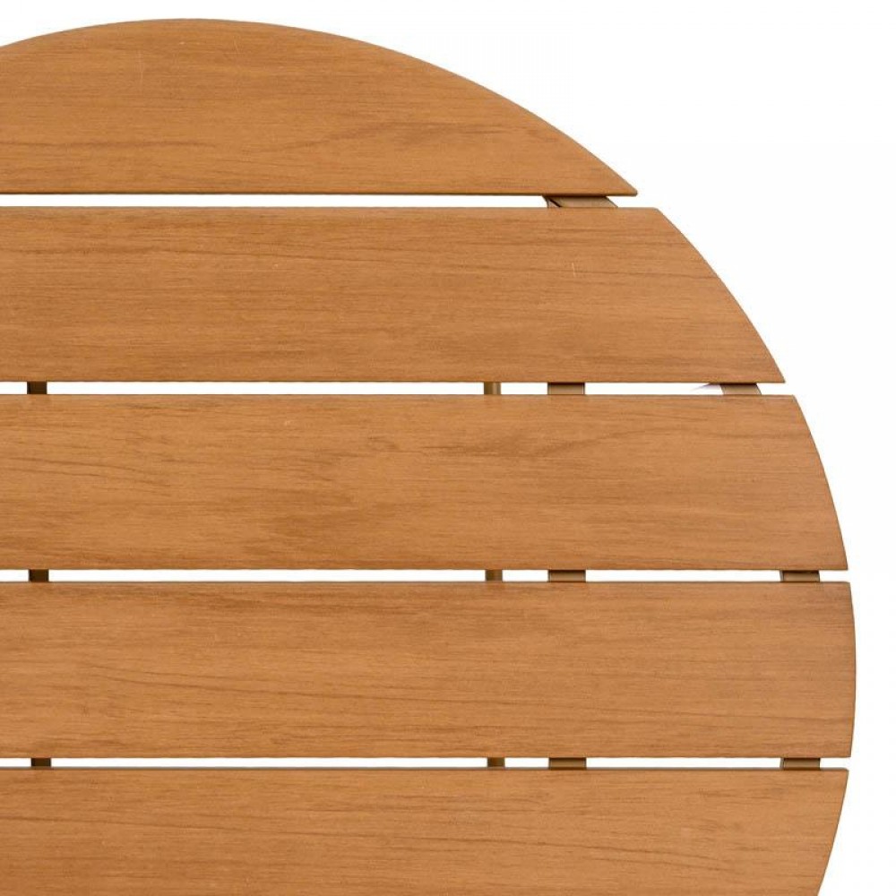 ΣΕΤ BALCONY 3TEM ΣΤΡΟΓΓΥΛΟ Fylliana POLYWOOD & ΑΤΣΑΛΙ ΦΥΣΙΚΟ-ΚΑΦΕ ΧΡΩΜΑ