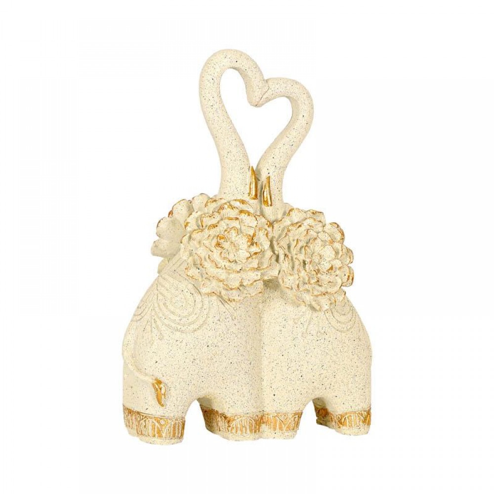 ΕΠΙΤΡΑΠΕΖΙΑ ΔΙΑΚΟΣΜΗΤΙΚΗ ΦΙΓΟΥΡΑ Fylliana FL25041 ELEPHANT ΛΕΥΚΟ-ΧΡΥΣΟ ΧΡΩΜΑ 17x9x25εκ