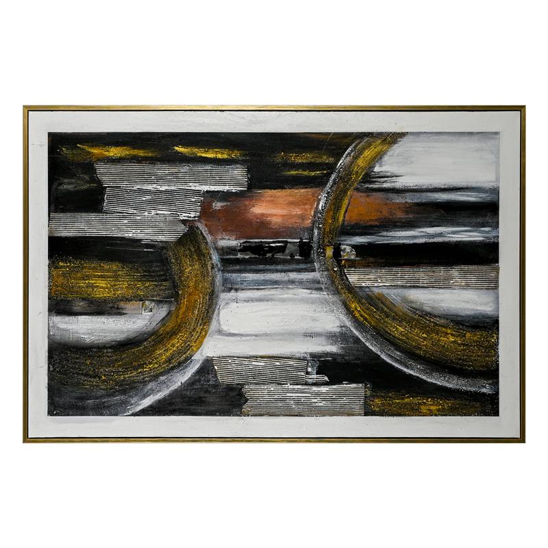 ΠΙΝΑΚΑΣ ΣΕ ΚΑΜΒΑ Fylliana FL721 ΛΕΥΚΟ-ΜΠΕΖ-ΚΑΦΕ 80x120εκ