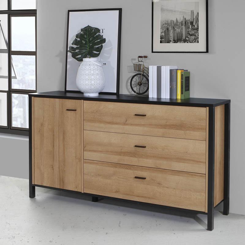 ΚΟΜΟΤΑ-ΜΠΟΥΦΕΣ TERRANO RIVIERA OAK ΧΡΩΜΑ 152x40x85εκ
