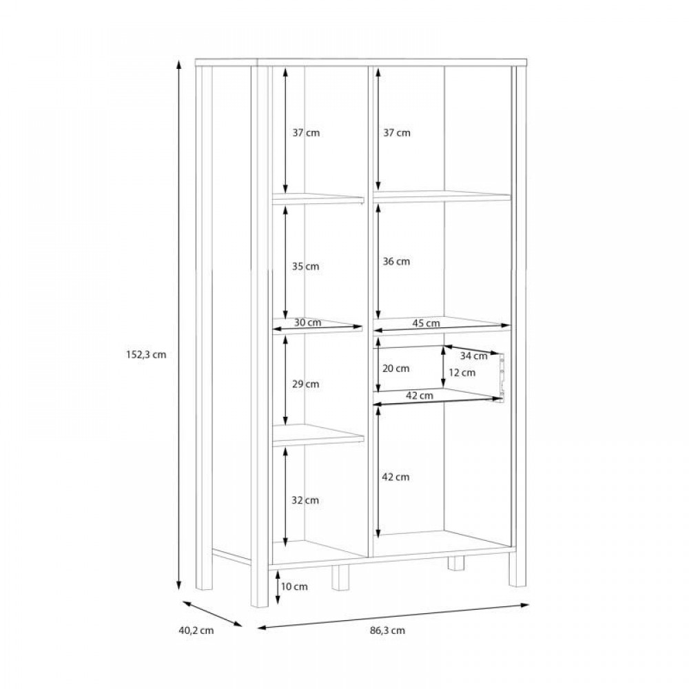 ΒΙΤΡΙΝΑ TERRANO RIVIERA OAK ΧΡΩΜΑ 87x40x153εκ