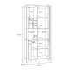 ΒΙΤΡΙΝΑ TERRANO RIVIERA OAK ΧΡΩΜΑ 87x40x194εκ