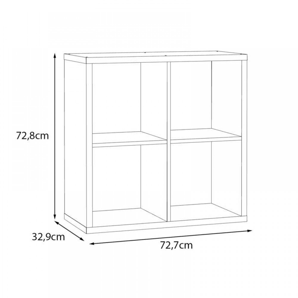 ΒΙΒΛΙΟΘΗΚΗ MONTARO SAGE ΧΡΩΜΑ 73x33x73εκ