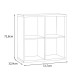 ΒΙΒΛΙΟΘΗΚΗ MONTARO SAGE ΧΡΩΜΑ 73x33x73εκ