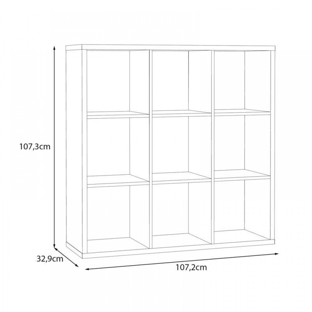 ΒΙΒΛΙΟΘΗΚΗ MONTARO SAGE ΧΡΩΜΑ 107x33x107εκ