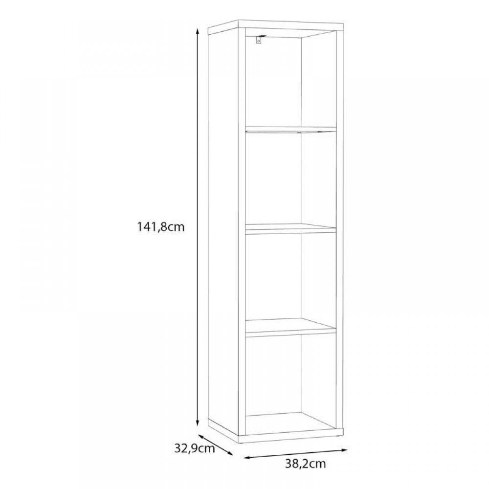 ΒΙΒΛΙΟΘΗΚΗ MONTARO TERRACOTTA ΧΡΩΜΑ 39x33x142εκ