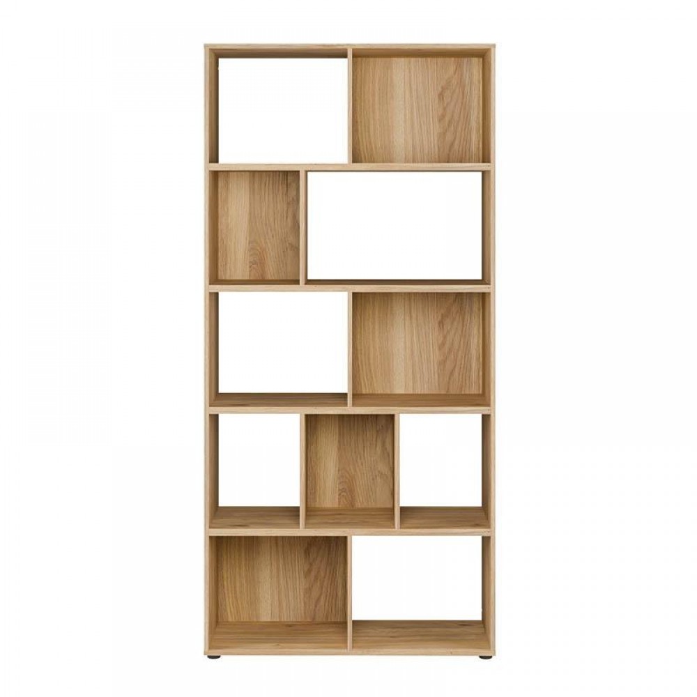 ΒΙΒΛΙΟΘΗΚΗ-ΡΑΦΙΕΡΑ ARIA MAUVELLA OAK ΧΡΩΜΑ 94x35x197εκ