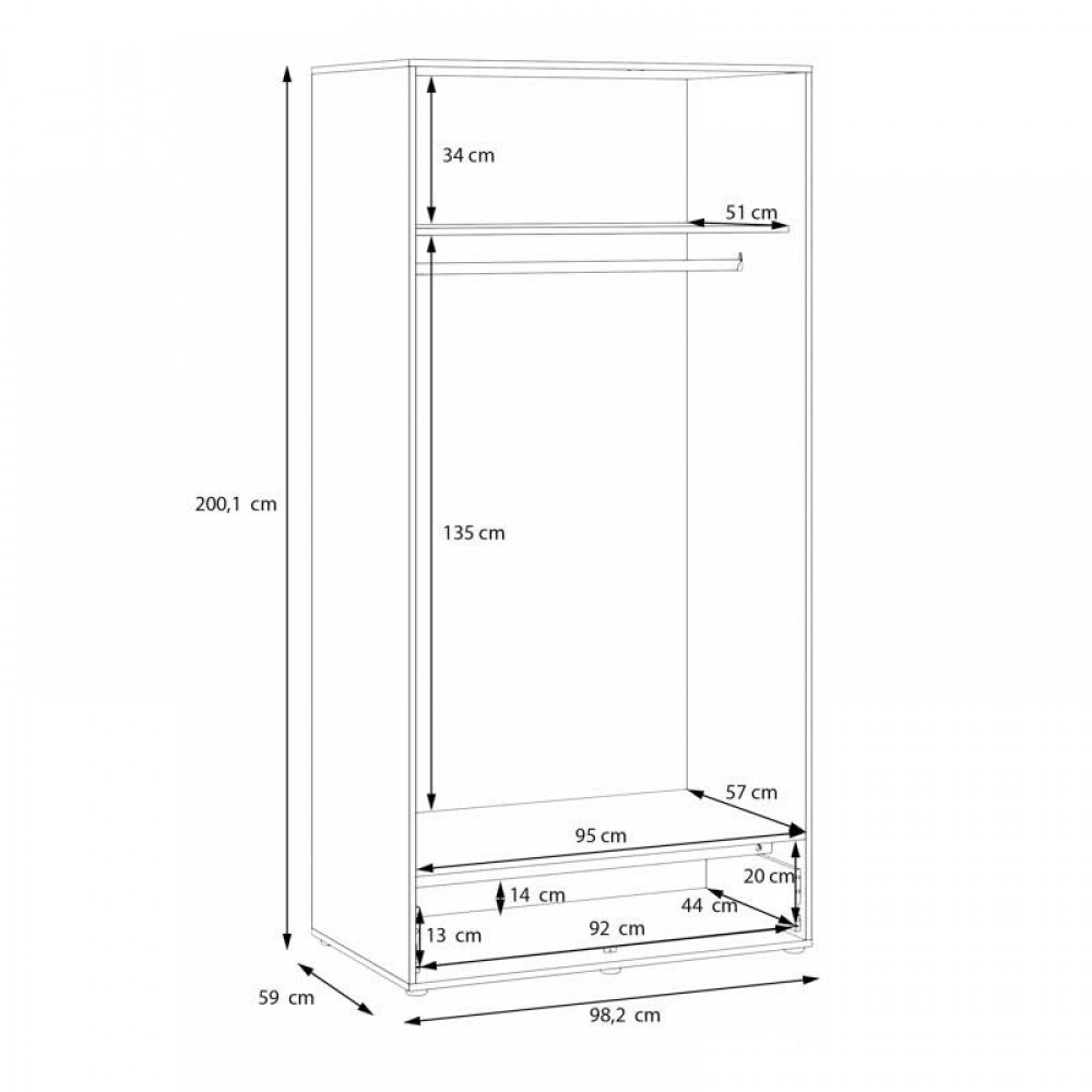 ΝΤΟΥΛΑΠΑ ARIA MAUVELLA OAK ΧΡΩΜΑ 99x59x200εκ