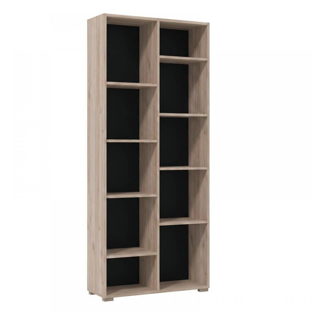 ΒΙΒΛΙΟΘΗΚΗ Fylliana Modulus 5 GREY OAK ΧΡΩΜΑ 70x33x177εκ
