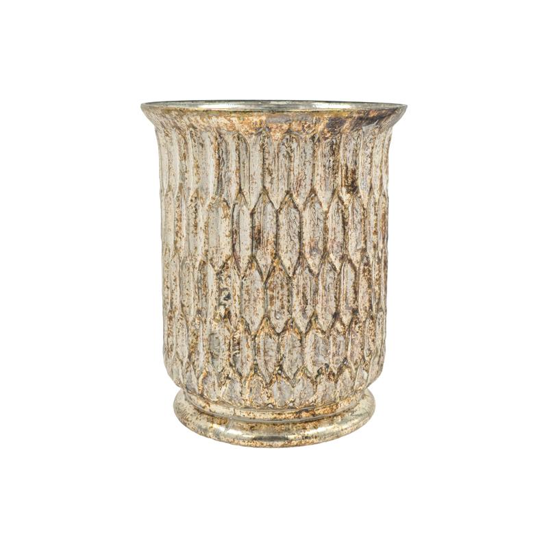 ΓΥΑΛΙΝΟ ΕΠΙΤΡΑΠΕΖΙΟ ΔΙΑΚΟΣΜΗΤΙΚΟ Fylliana FL523 COPPER-ΛΕΥΚΟ ΧΡΩΜΑ 16x20εκ