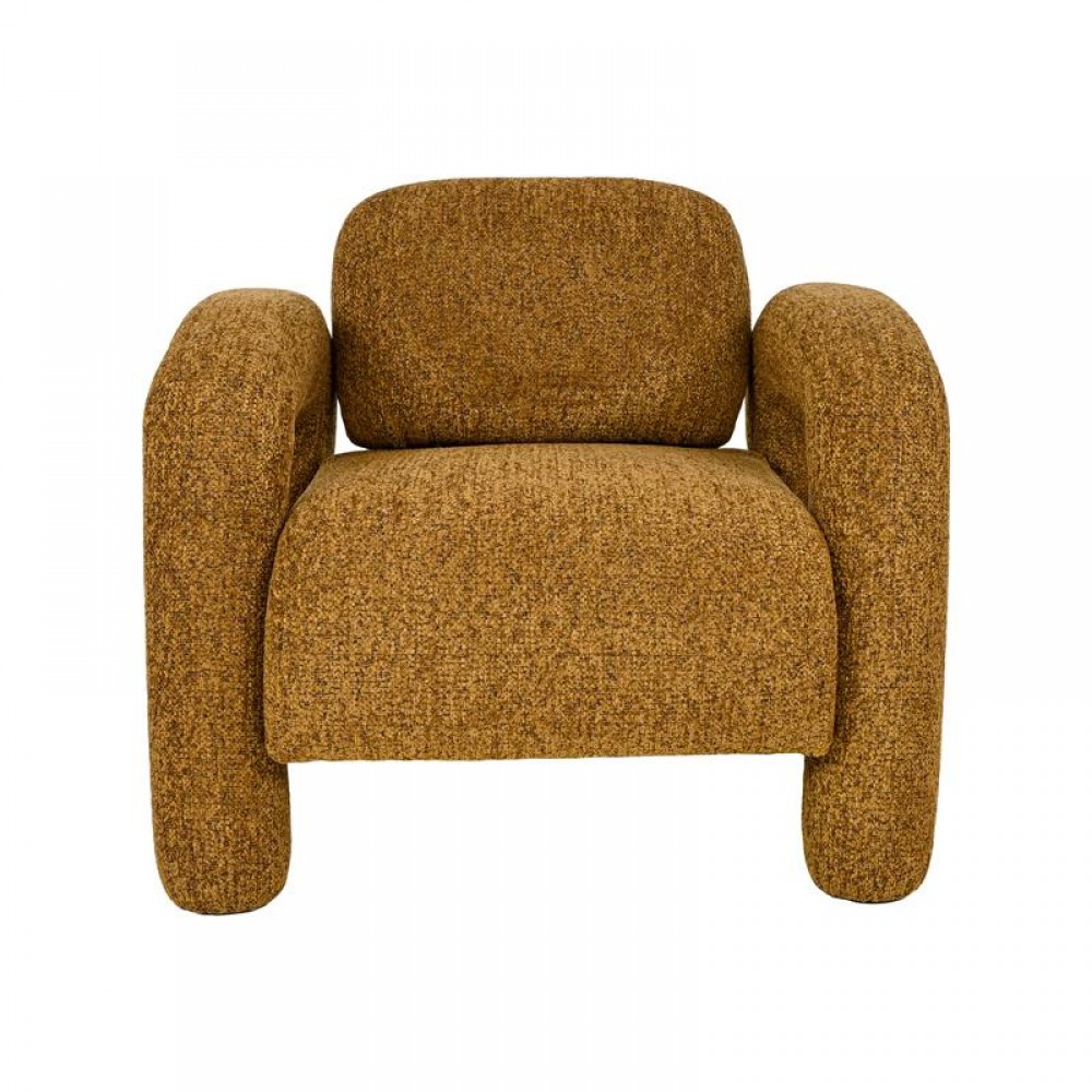 ΠΟΛΥΘΡΟΝΑ Fylliana Snug Lounge ΜΟΥΣΤΑΡΔΙ ΧΡΩΜΑ ΥΦΑΣΜΑΤΟΣ 75x85x80εκ
