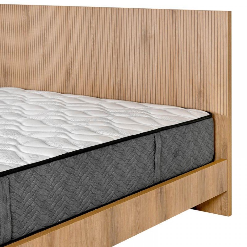 ΚΡΕΒΑΤΙ Fylliana Alicante NATURAL CANELLA OAK ΧΡΩΜΑ 150x210x110εκ (140x200)